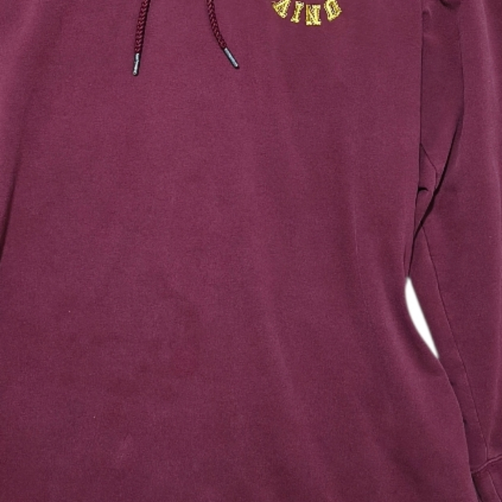 Puma X FENTY Back Lace Hoodie Large Oversized Burgundy Sweatshirt - Picture 7 of 8